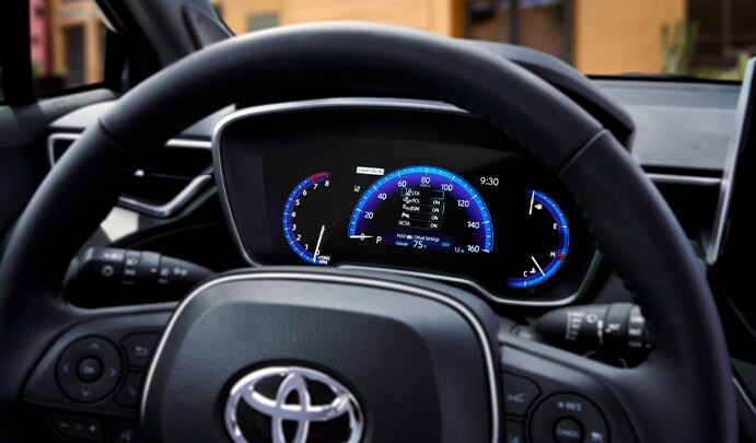Model Features of the 2022 Toyota Corolla Cross at Bobby Rahal Toyota | All-Digital Gauge Cluster in the 2022 Corolla Cross