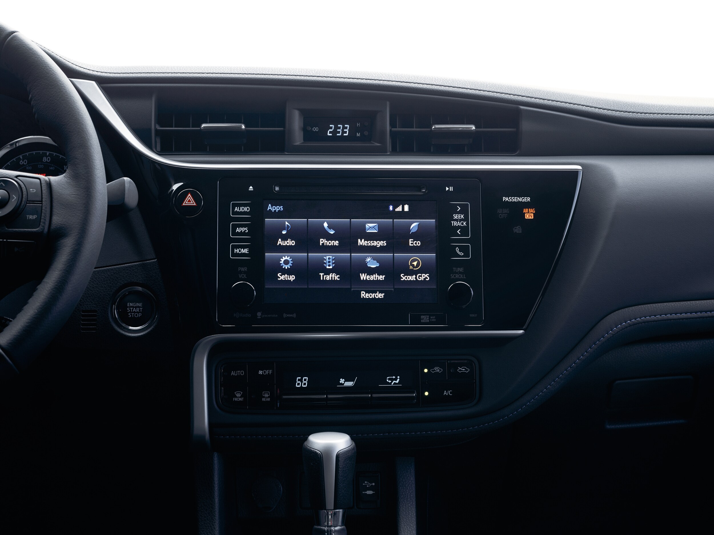 Toyota Corolla touchscreen infotainment system