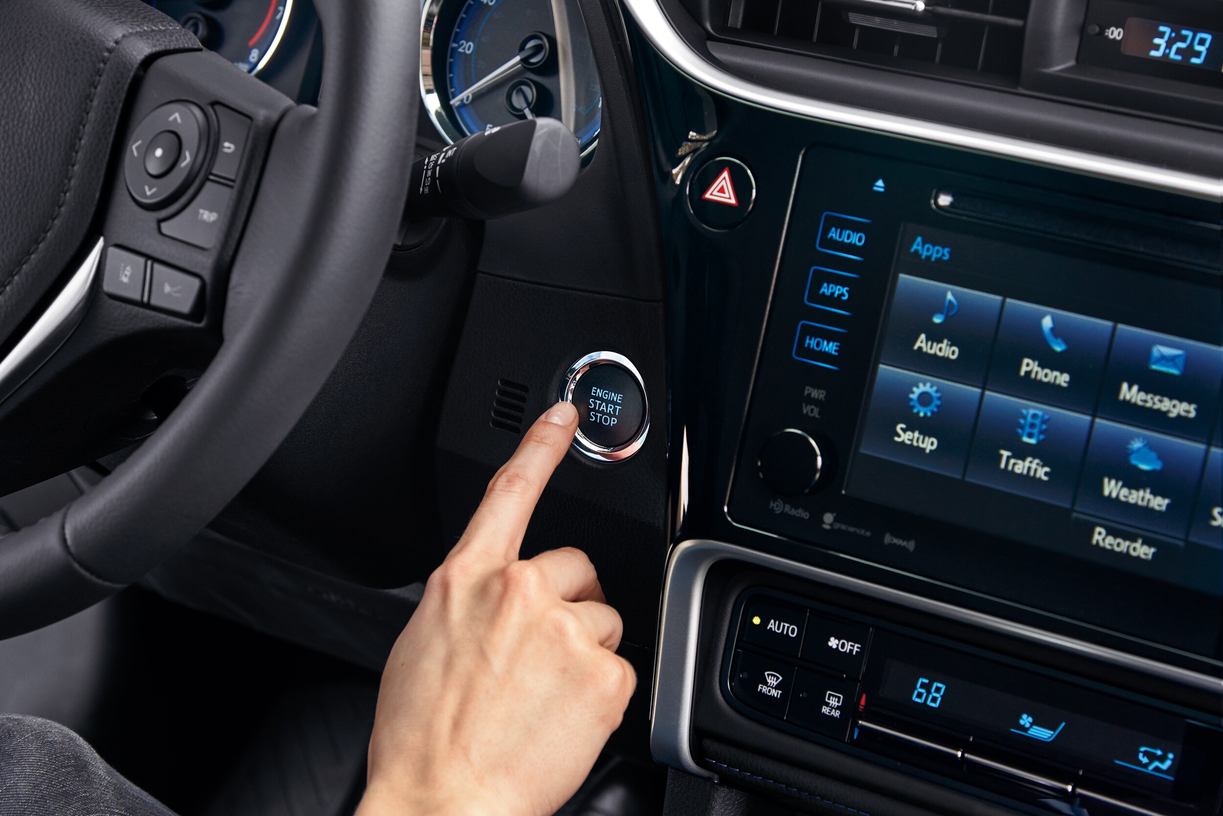Push button start on the 2018 Camry