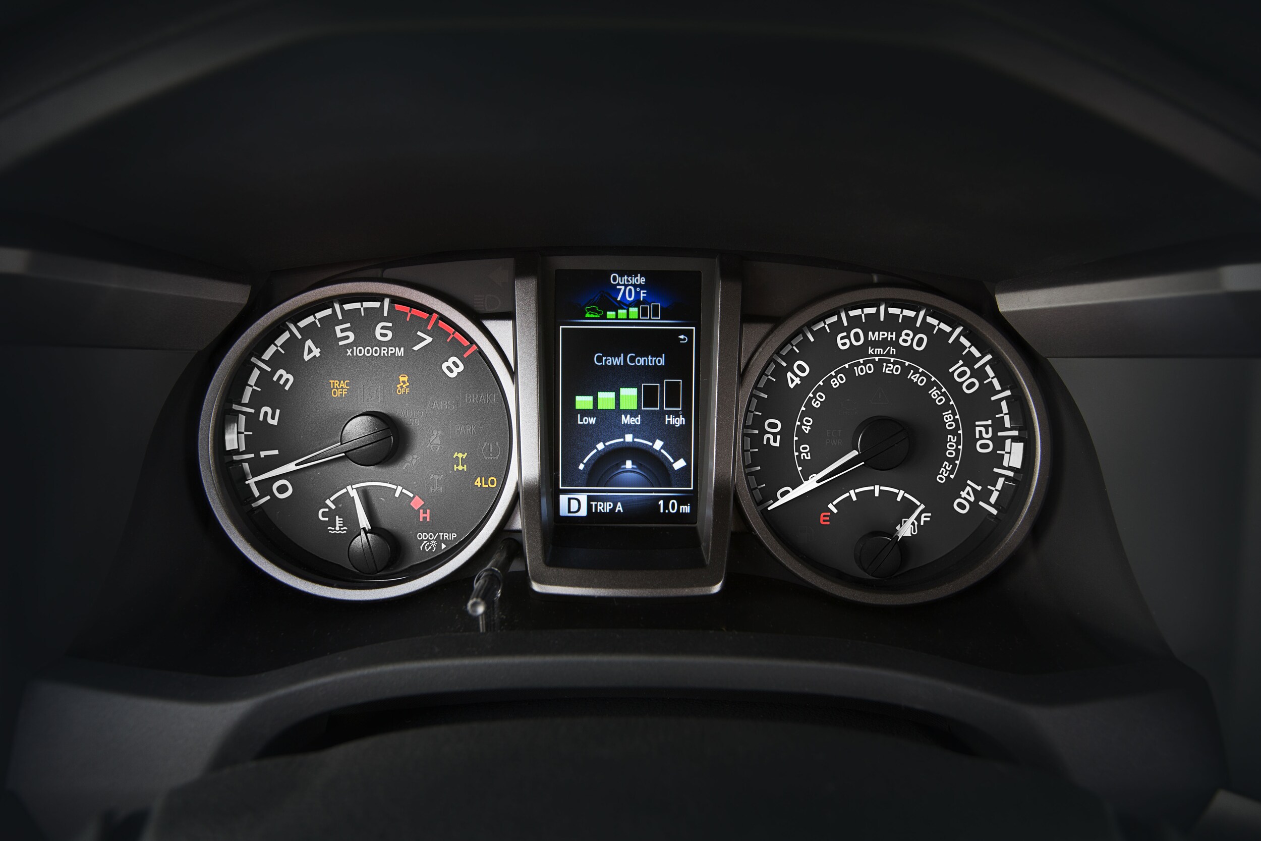 The Multi-Informational Display on the dashboard of the Toyota Tacoma