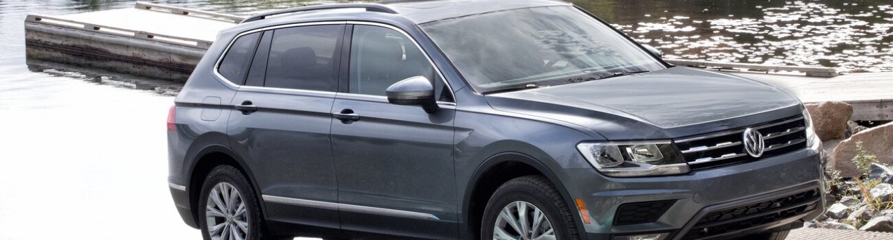 2018 VW Tiguan used SUVs Bob Penkhus Dealerships Colorado Springs.png Close up view of the exterior on a gray 2018 VW Tiguan used SUV