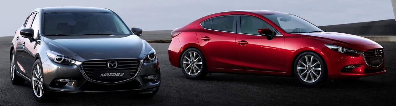 used 2018 Mazda3 for sale in Colorado Springs Bob Penkhus Dealerships.png a white and red used 2018 Mazda for sale in Colorado Springs