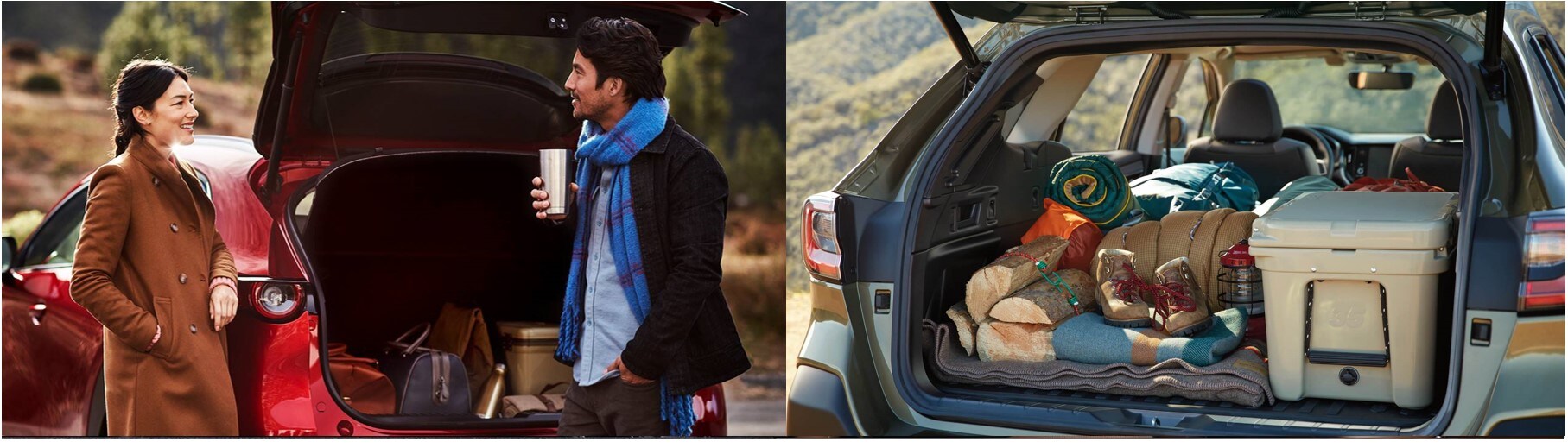 cargo-space-2020-mazda-cx-30-vs-subaru-outback-bob-penkhus-mazda-dealership.jpg a comparison of cargo space between a 2020 Mazda CX-30 compared to a 2020 Subaru Outback