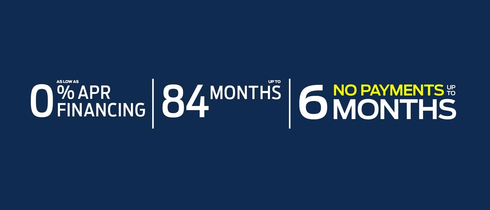 As Low As 0% APR Financing
