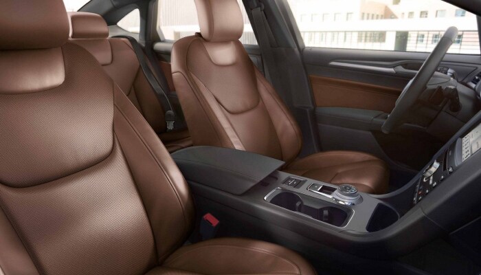 The spacious interior of the 2019 Ford Fusion