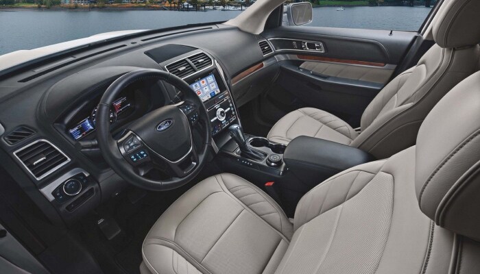 Spacious interior of the 2019 Ford Explorer