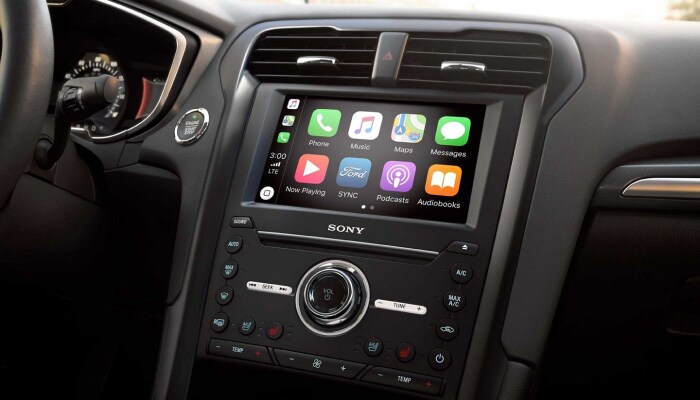Touchscreen display inside the 2019 Ford Fusion