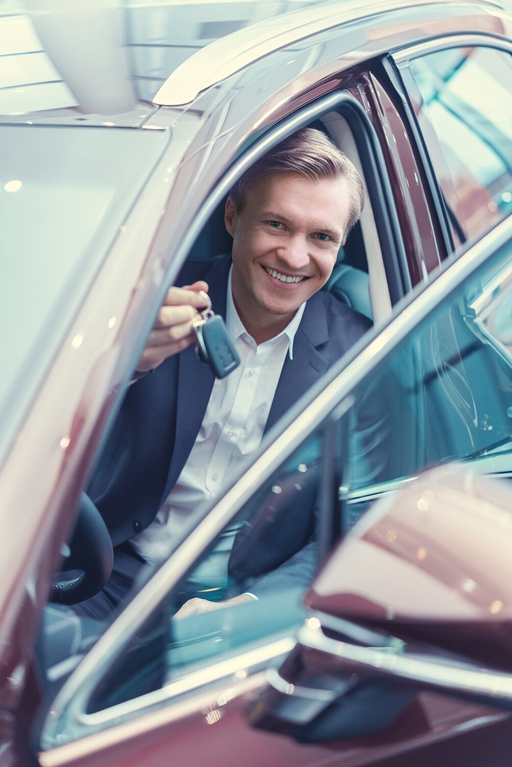 Man holding car keys Man holding car keys