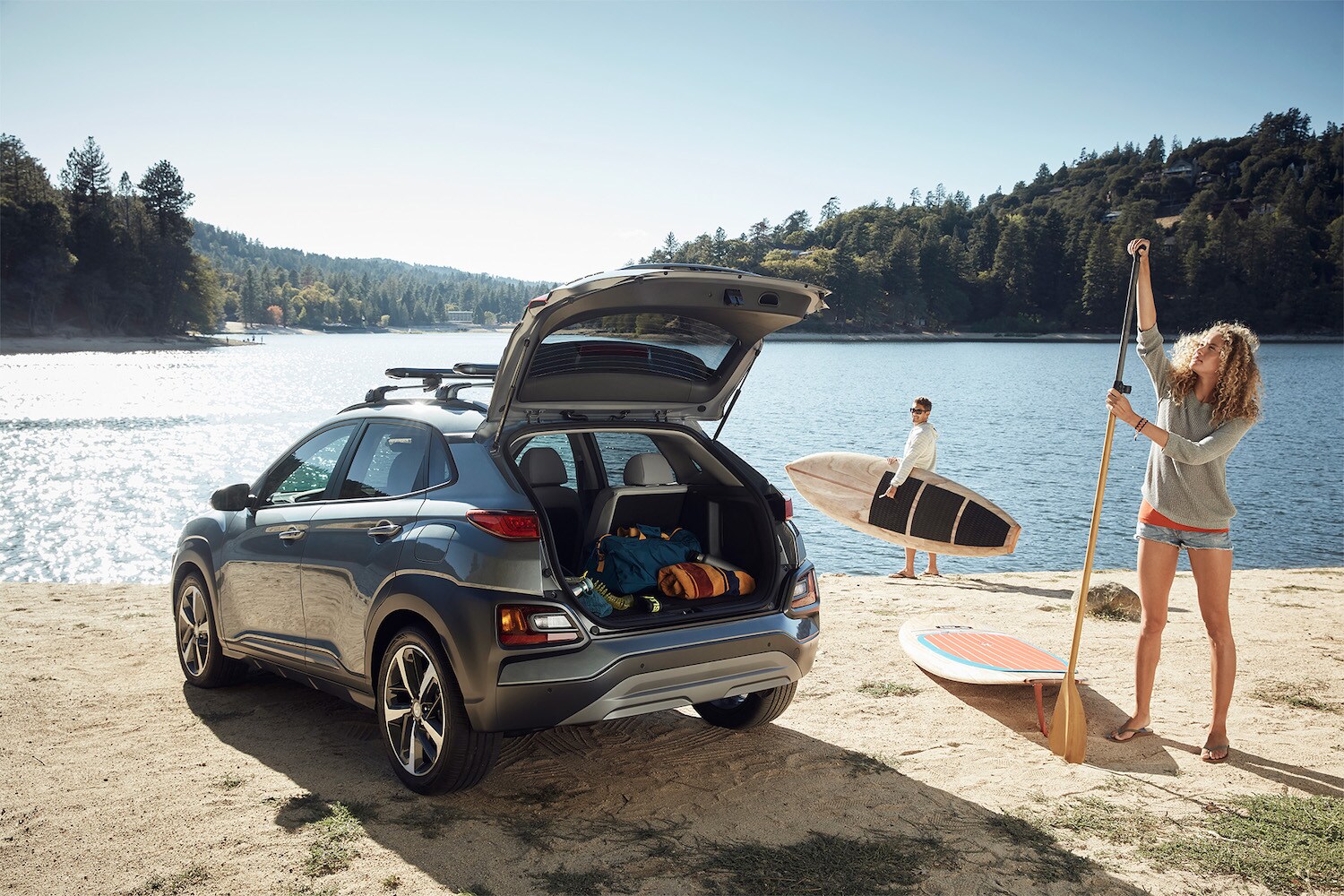 what different tire options are available at Boch Hyundai in Norwood | gray hyundai parked on sand with trunk open what different tire options are available at Boch Hyundai in Norwood | gray hyundai parked on sand with trunk open