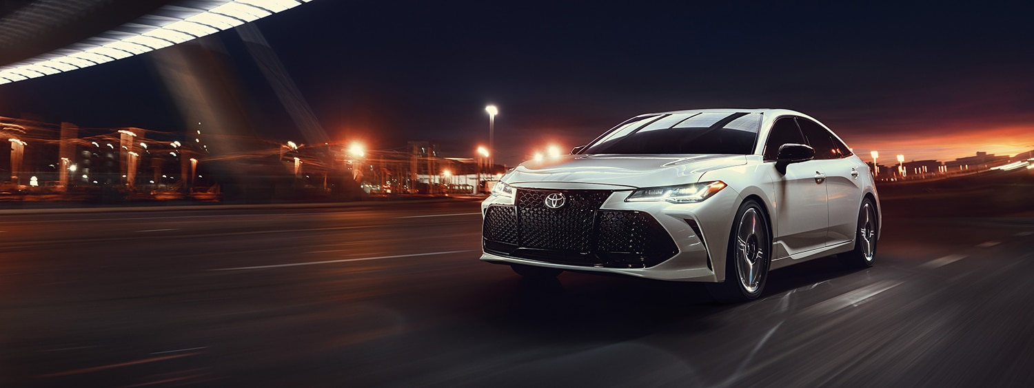 Boch Toyota is a Family Owned Dealership near Dover, MA | 2020 Toyota Avalon driving at night