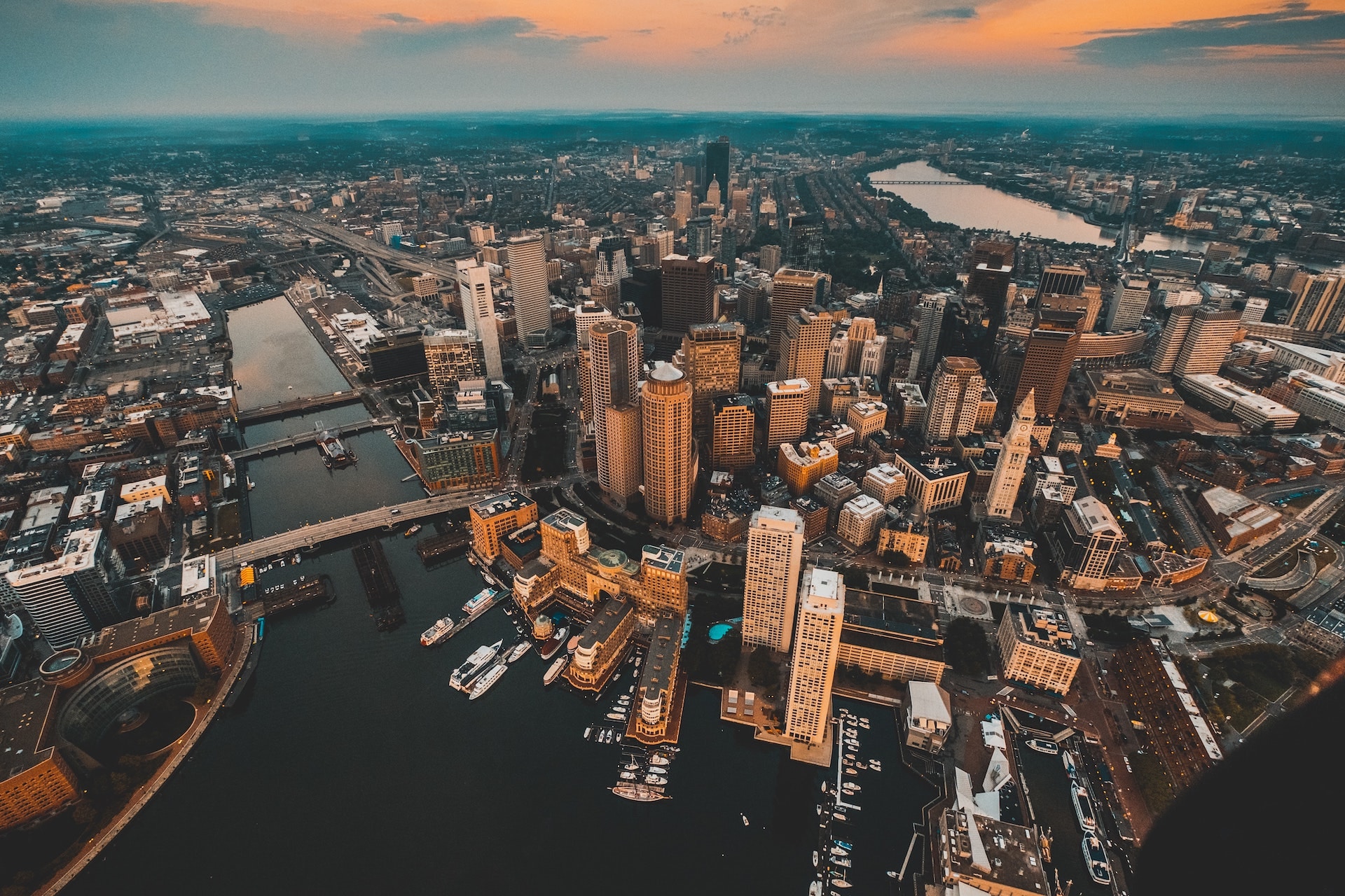 Boch Toyota is a Family Owned Dealership near Boston, MA | Aerial view of Boston
