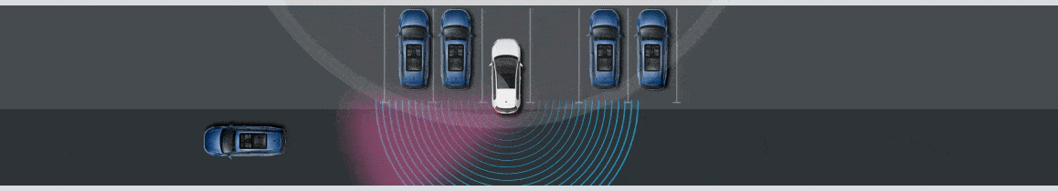 2020 Volkswagen Golf Rear Traffic Alert animation