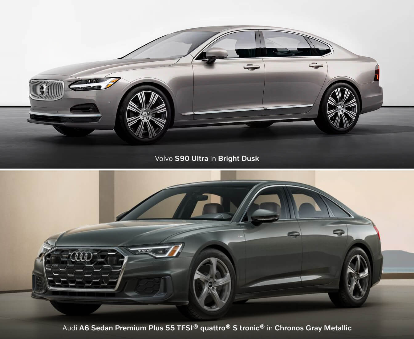 2025 Volvo S90 vs. 2025 Audi A6 Size and Dimensions