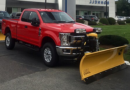 2018 Ford F-350 4X4 8' Fisher Plow shown