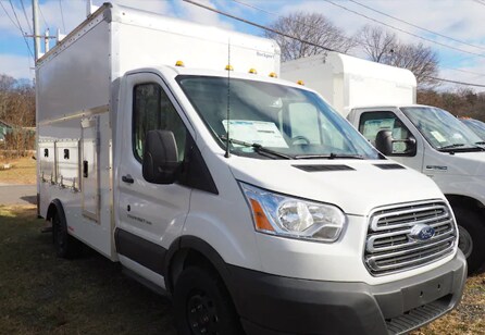 2018 Ford Transit 350 10' Workport shown