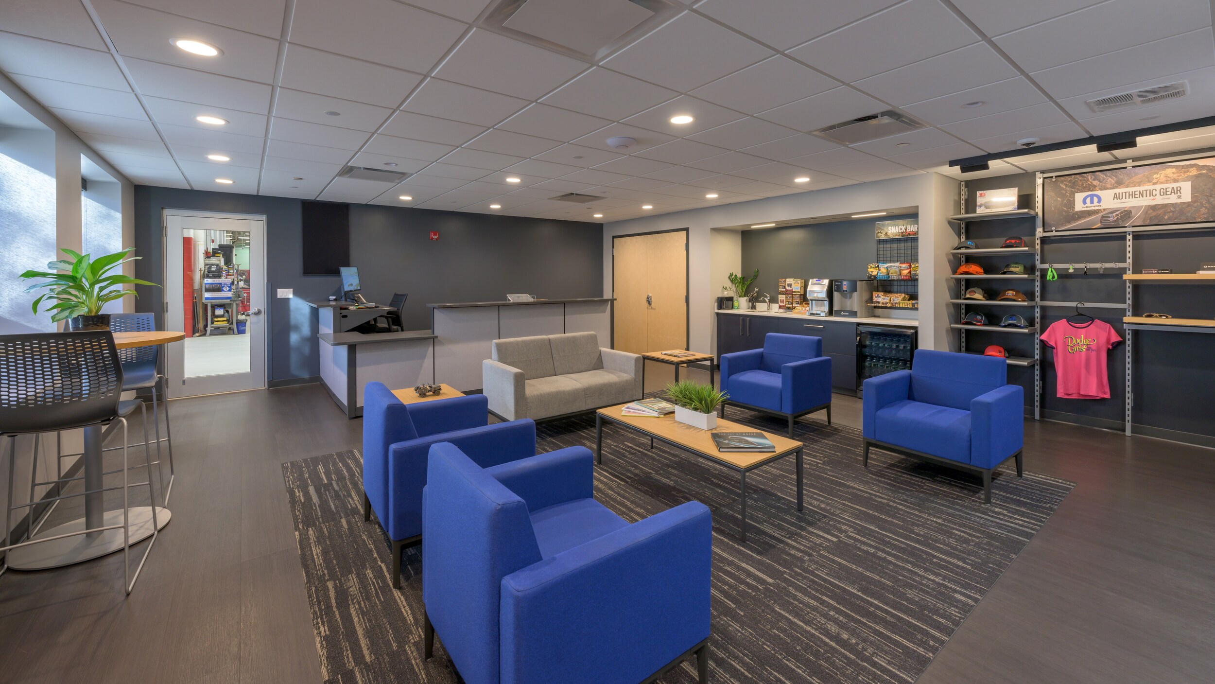 Service waiting area at Bonneville & Son CDJR