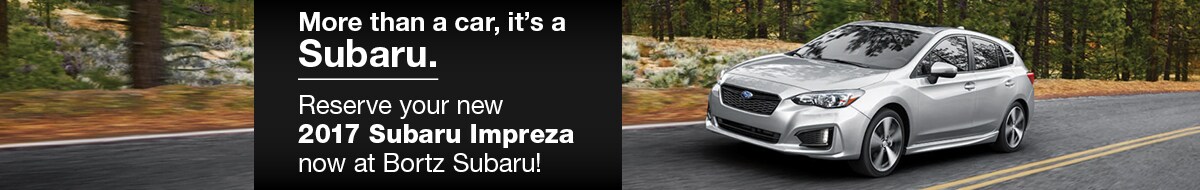 2017 Subaru Impreza at Bortz Subaru