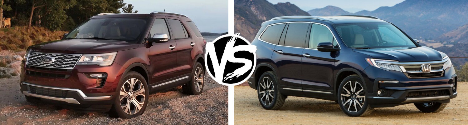 2019 Ford Explorer vs Honda Pilot Bowen Scarff Ford Kent WA.png Head to head view of a 2019 Ford explorer compared to the 2019 Honda Pilot