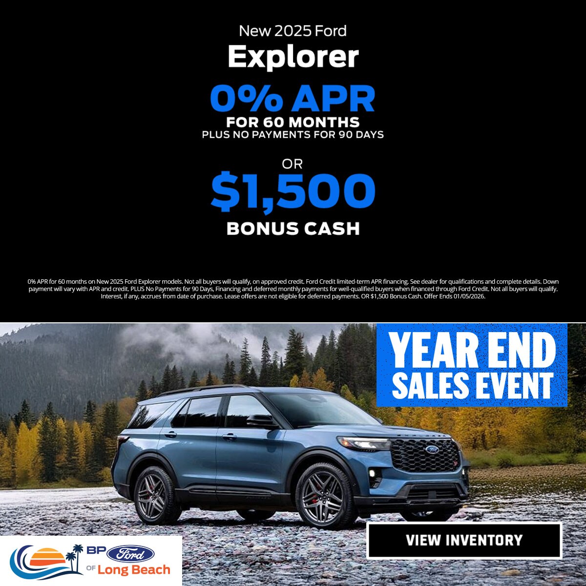 DEC2025_GPMax_New_Ford_Explorer_2025_Offer_APR%20%26%20Bonus%20Cash_1200x1200_01-05-2026.jpg