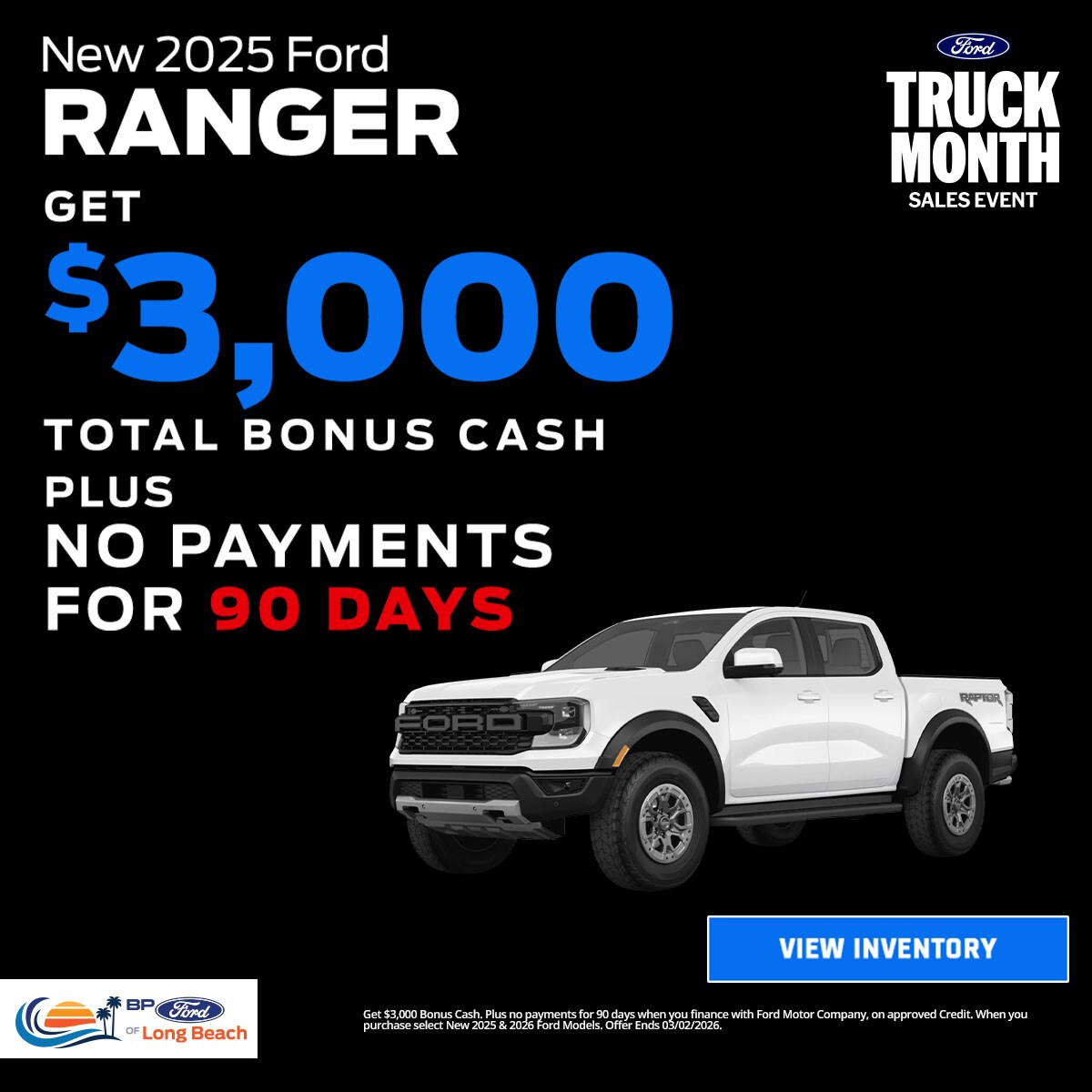 FEB2026_Display_New_Ford_Ranger_2025_Offer_Bonus%20Cash_1200x1200_R1_03-02-2026.jpg