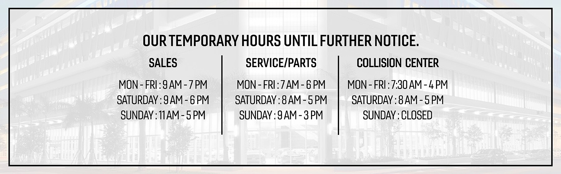 Temporary Hours