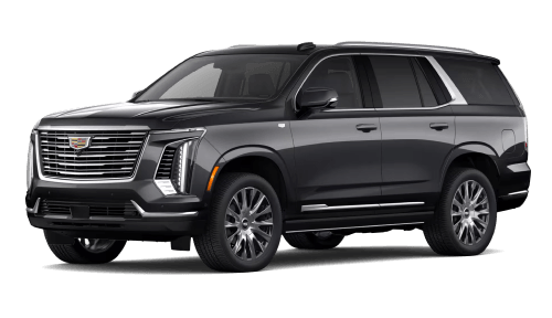 2026 Cadillac Escalade Platinum Luxury in Galactic Gray Metallic from a three-quarter angle.