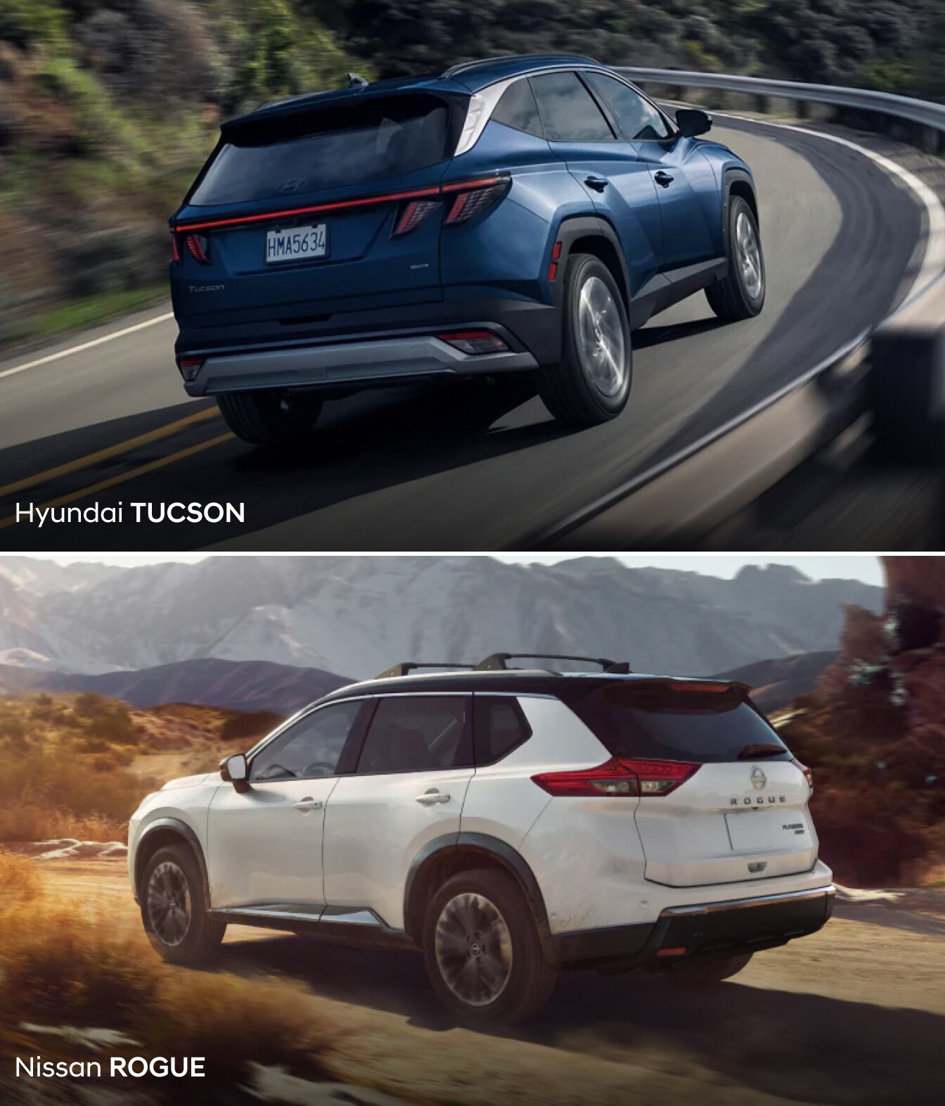 2026 Hyundai Tucson vs. 2026 Nissan Rogue Technology