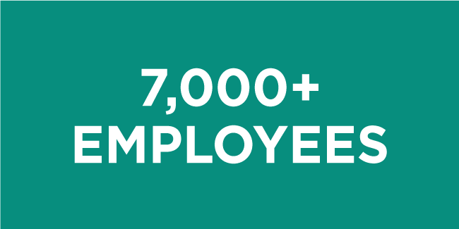 7,000+ Employees