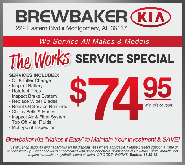 Kia discount coupons