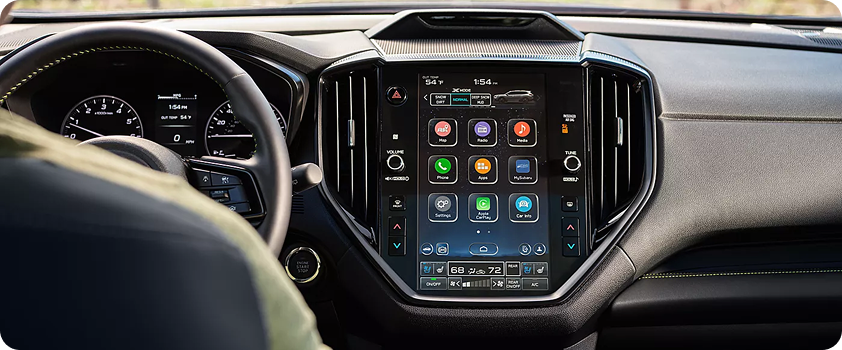 Subaru Multimedia System with Standard Wireless Apple CarPlay and Android Auto