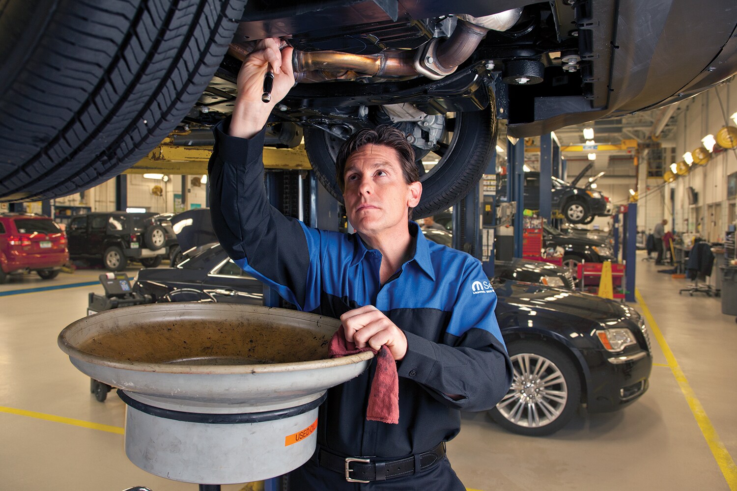 Multi-point inspection under the hood at Brickell CDJR