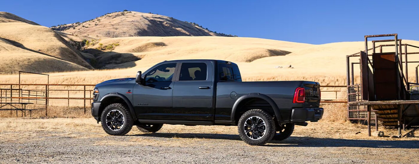 2026%20Ram%202500%20-%20side%20profile.png Side profile of a black 2026 Ram 2500 for sale