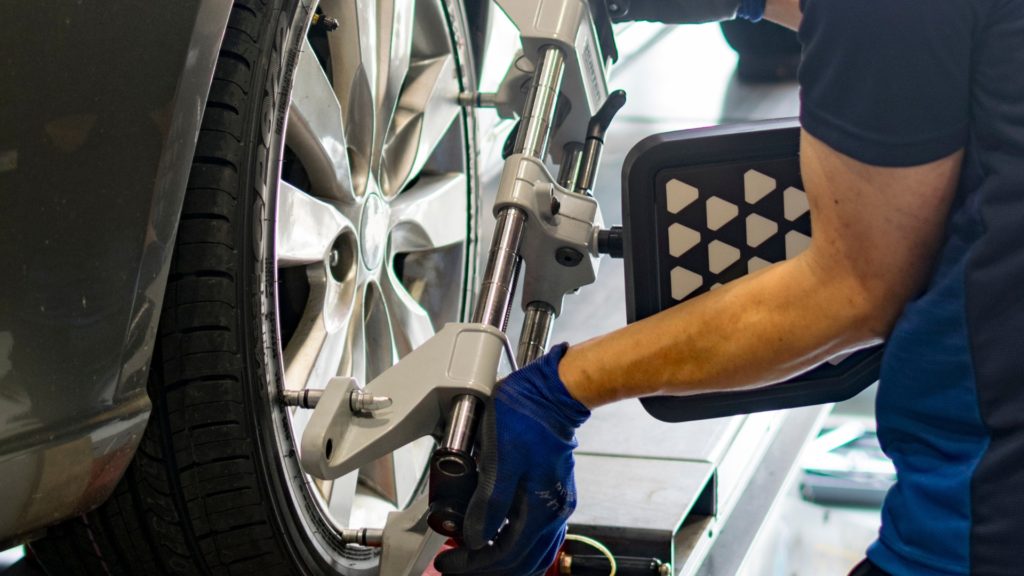 Alignment and tire wear check at Brickell CDJR