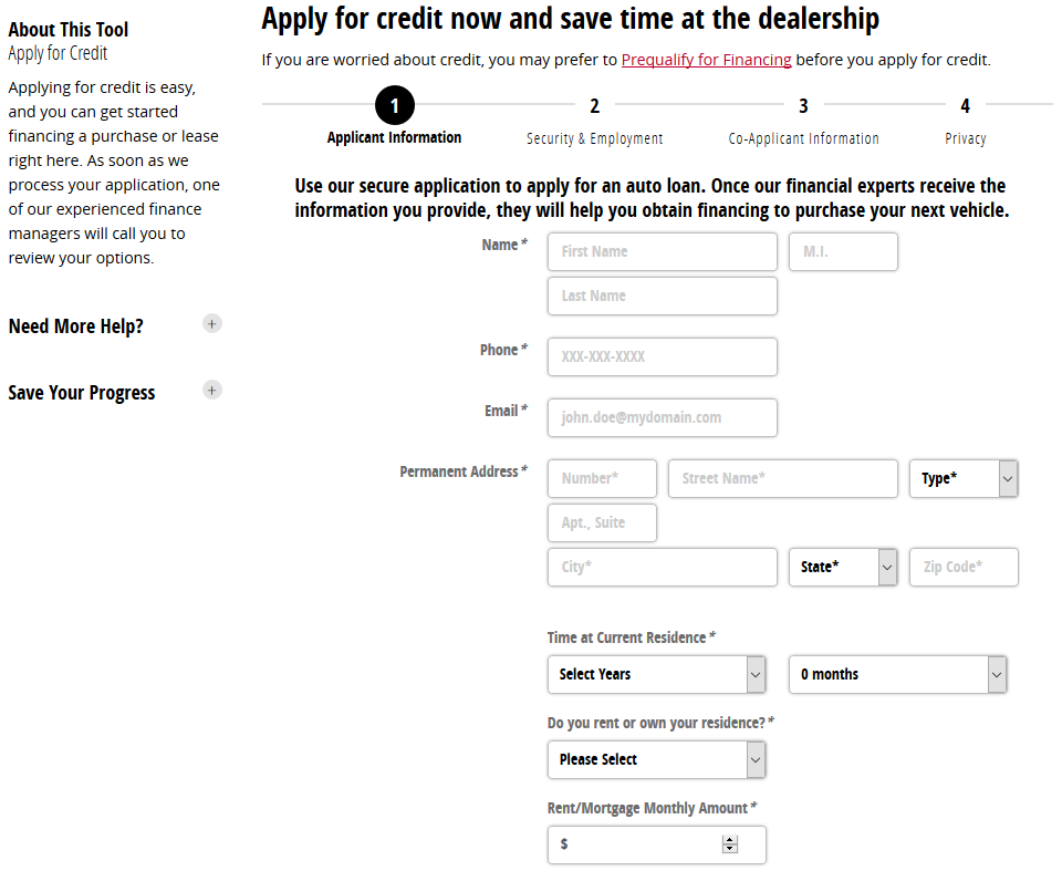Deal Start Finance Application Deal Start Finance Application