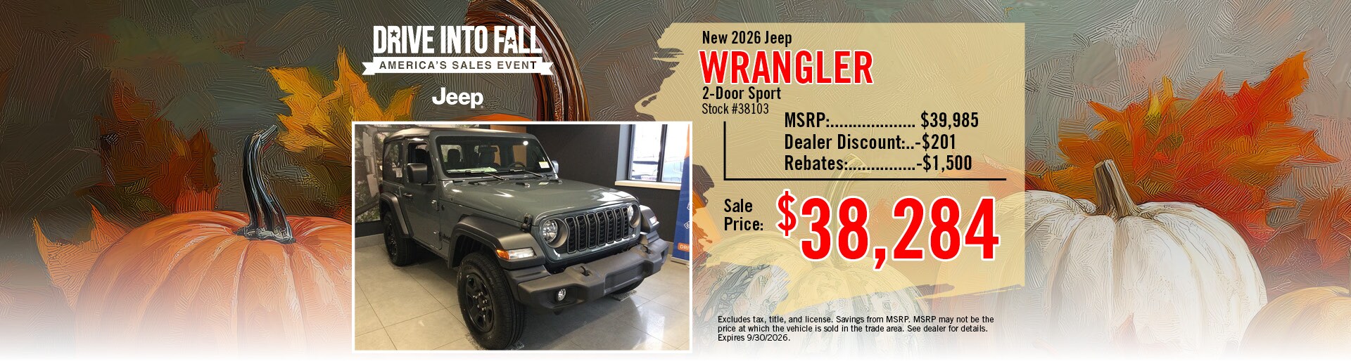 New 2026 Jeep Wrangler Sport | Merrill, WI
