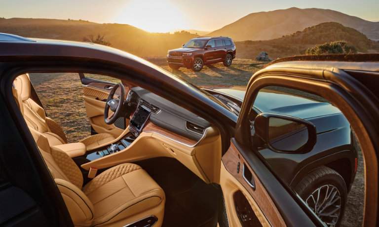 2025 Jeep Grand Cherokee L interior front doors open