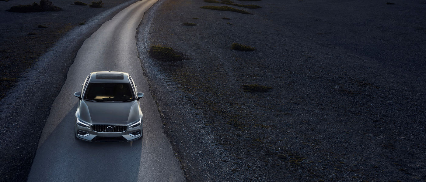 2022 Volvo S60 driving though the desert
