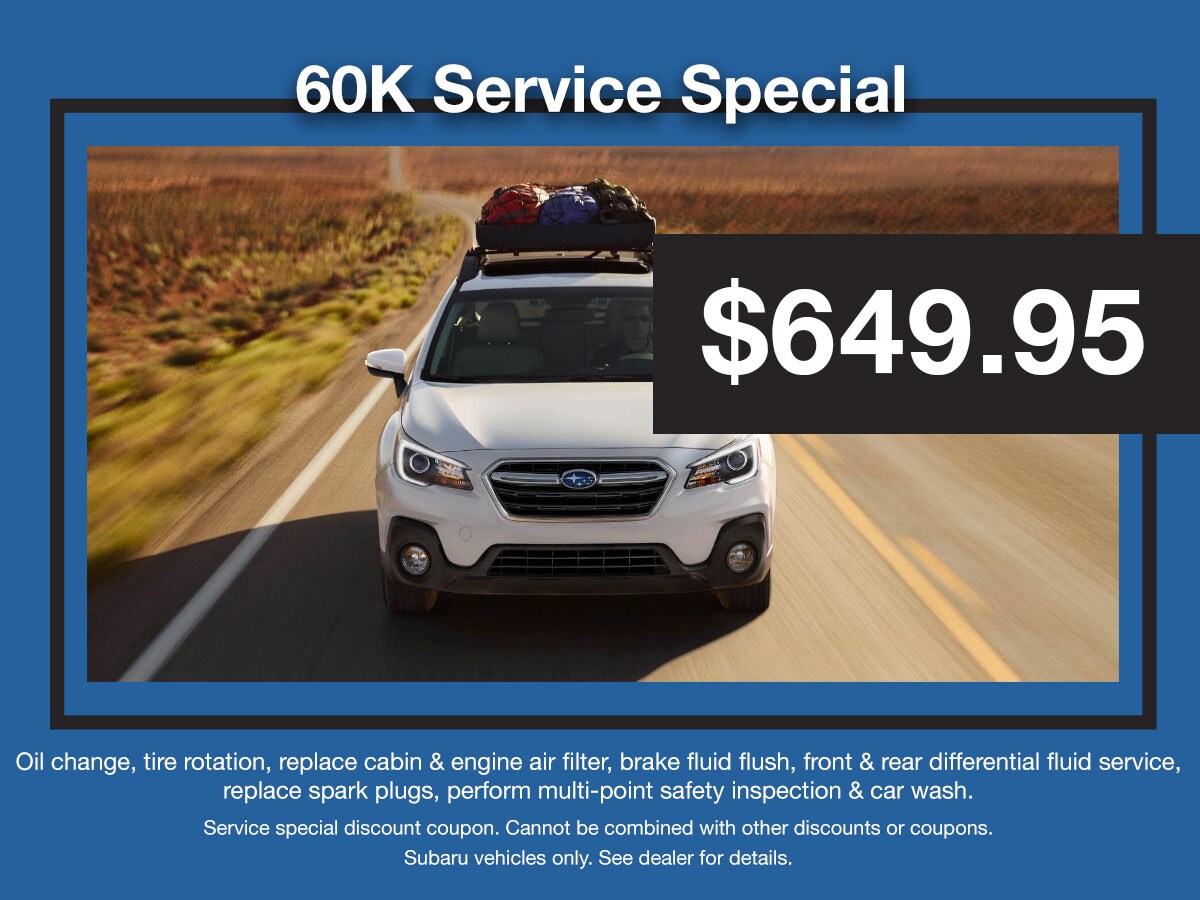 Subaru 60,000 Mile Interval Service Special Coupon Subaru 60k Interval Service Coupon