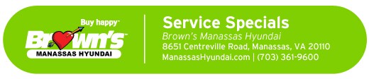 Browns Manassas Hyundai Service Specials