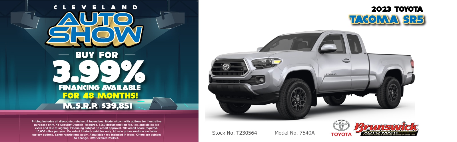 New Toyota Tacoma Lease Deals | Brunswick Toyota