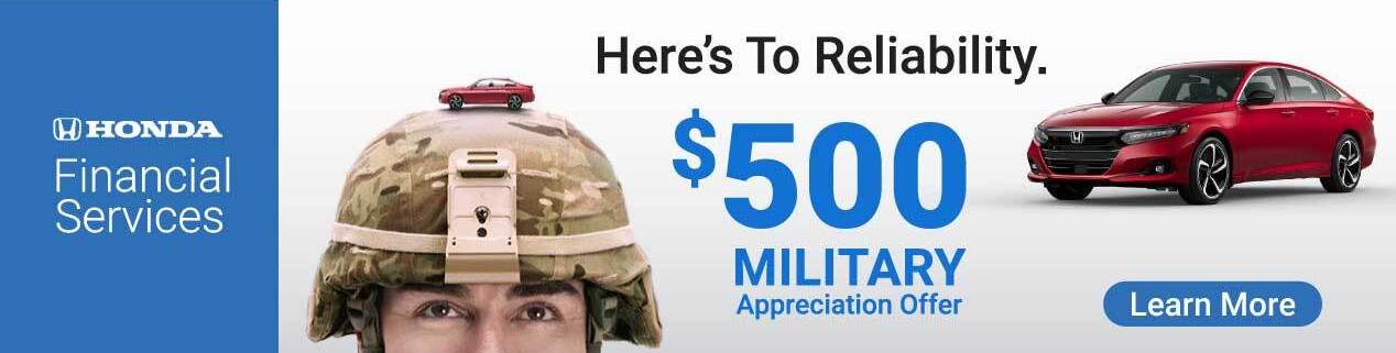 Bryan Honda Military Offer