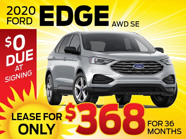 2020 Ford Edge lease for $368 per month with $0 due at signing