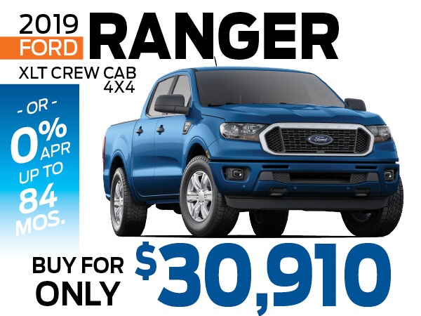 2019 Ford Ranger 0% APR for up to 84 Months