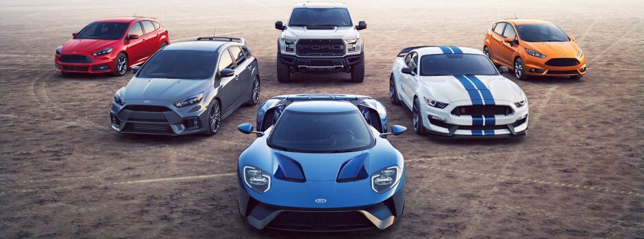 Ford Dealership Serving McHenry County Ford models driving down an open road
