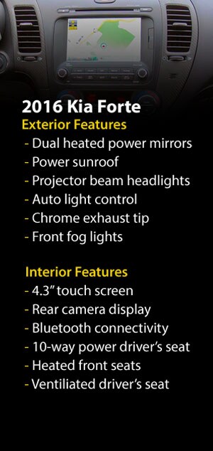 2016 Kia Forte features 2016 Kia Forte features