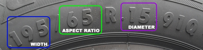 how to tell what size tire is