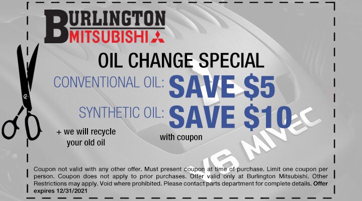 Mitsubishi Oil Change Service Coupon