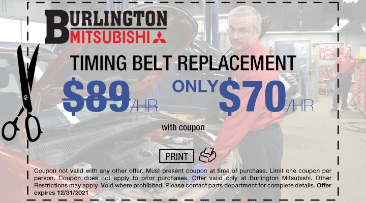 Mitsubishi Timing Belt Replacement Coupon