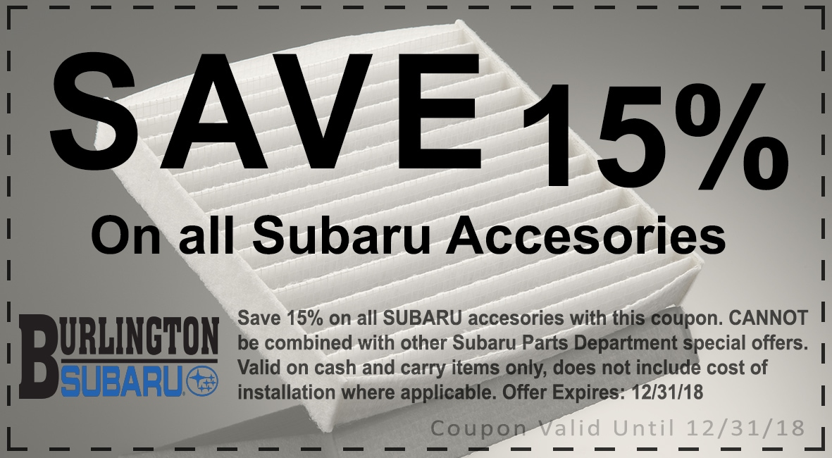 Subaru Parts Coupons Burlington Subaru