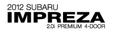 2012 Impreza 2.0 Premium